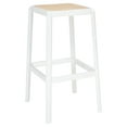 thumbnail image 5 of SAFAVIEH Silus Square Backless Bar Stool, White/Natural, 5 of 10