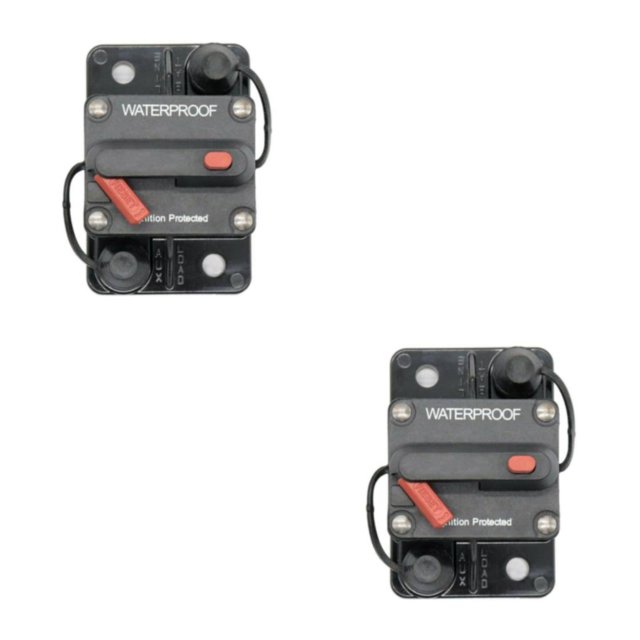 Scienceny 12V/32V In-Line RV Car Circuit Breaker 250A Manual Reset Fuse Holder Tipo 1 2piezas