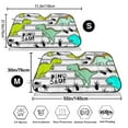 thumbnail image 3 of Balery Funny Dinosaurs on Stripes Print Car Windshield Sun Shade,Windshield Sunshade for Car Pickup Truck SUV Accessories-Small, 3 of 7