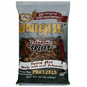 Unique Jalapeno Splits Pretzels, 10 oz (Pack of 12)