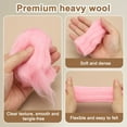 thumbnail image 3 of Uxcell 3.53oz Wool Roving Yarn Felting Wool Fiber for Needle Felting and Craft Supplies, Light Pink, 3 of 7