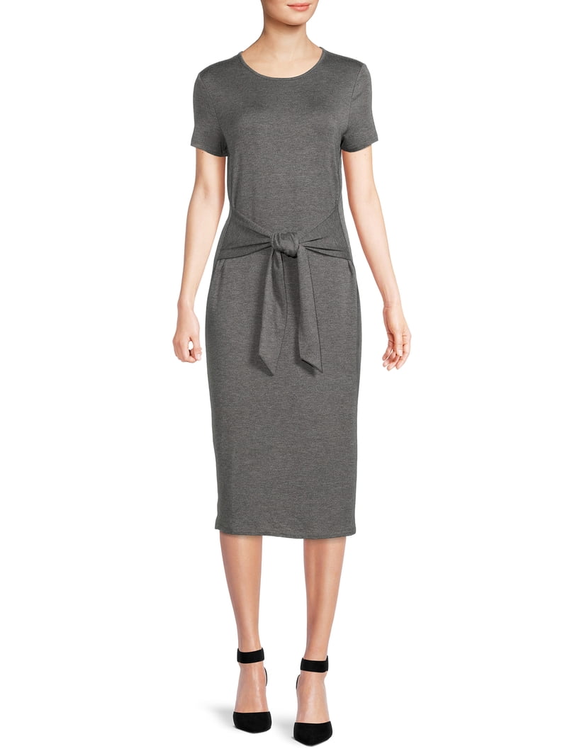 zena jersey wrap dress Zeena Plain Wrap Mesh Maxi Dress, Black – Jolie Moi Retail main image 0