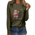 thumbnail image 2 of Babysbule Christmas Tops for Women MERRY CHRISTMAS Printed Women Casual Long Sleeve Round Neck Sweatshirt Pullover Blouse, 2 of 6