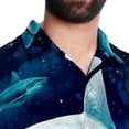 thumbnail image 5 of Starry Shark Men's Short Sleeve Button Down Poplin Casual Beach Shirts, 5 of 6