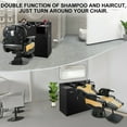thumbnail image 5 of Artist Hand Shampoo Station with Bowl and Drawer, All in One Hair Salon Sink Backwash with USB, Hair Dryer Holes and P Trap, 5 of 9