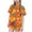 Orange, variant on Auroural Girls Clothes 14-16 Sets Children's Summer Floral Printing Leisure Round Neck Short Sleeves Top and Shorts Two-Piece Set for Kids