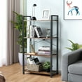 thumbnail image 6 of Costway 4-Tier Bookshelf Industrial Bookcase Diaplay Shelf Storage Rack Rustic Brown, 6 of 11