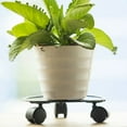 thumbnail image 6 of PartyKindom Rolling Plant Stand with Wheels, Metal, Black, for Storage and Easy Moving 2Pcs, 6 of 8