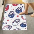 thumbnail image 2 of Yayeee Bath Rug for Bathroom Floor Non Slip Contour Fluffy Soft Absorbent Mat, 20"x24", Cartoon American Football Helmets, 2 of 7