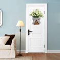 thumbnail image 3 of XEAZON Artificial Tulip Hanging Basket,15.8in White Tulip Wreath, Artificial Tulips Door Wreaths, Outdoor Artificial Flower Wreath for Front Door, Wedding, Patio, Wall, Garden, Home Decoration, 3 of 8