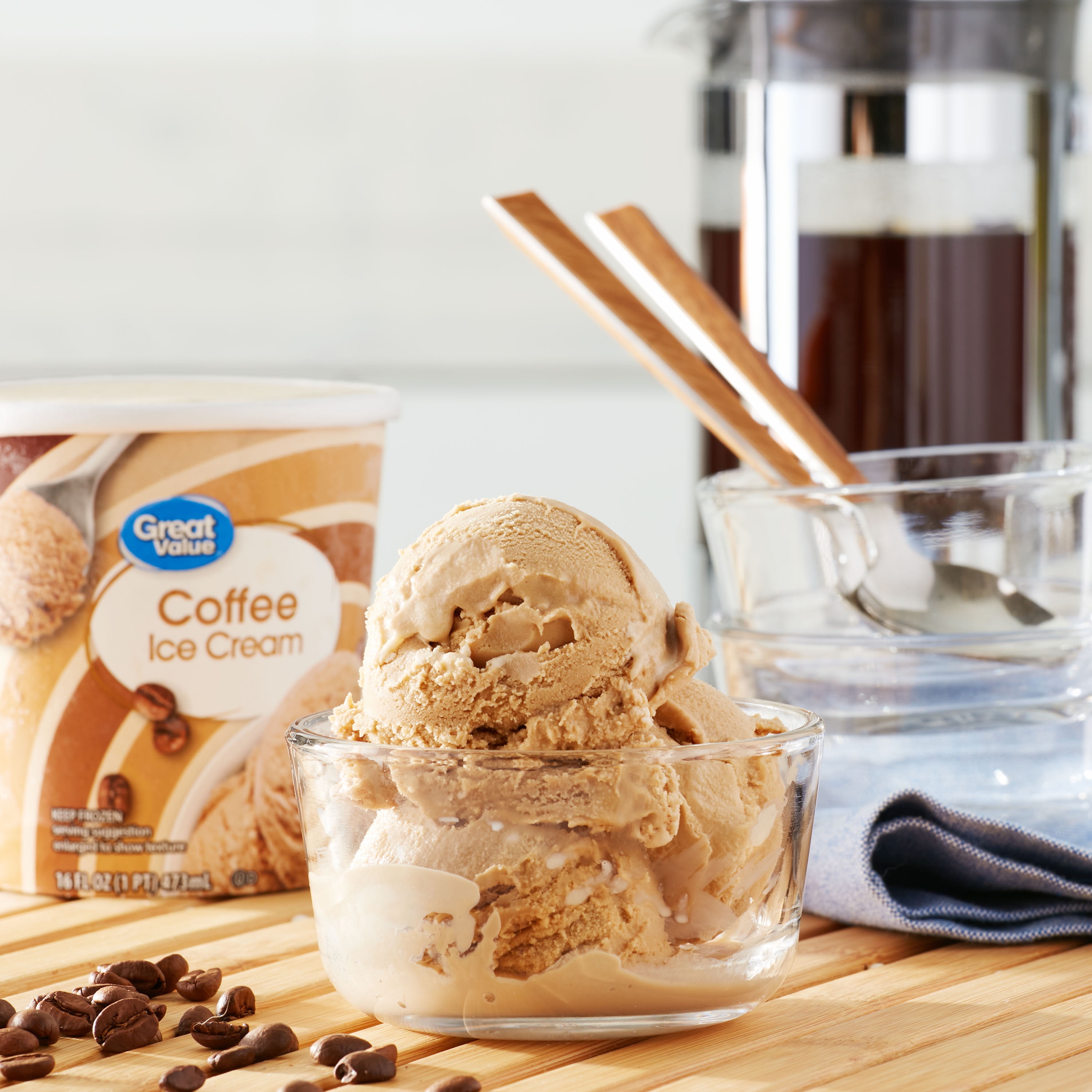 Great Value Coffee Ice Cream, 16 fl oz