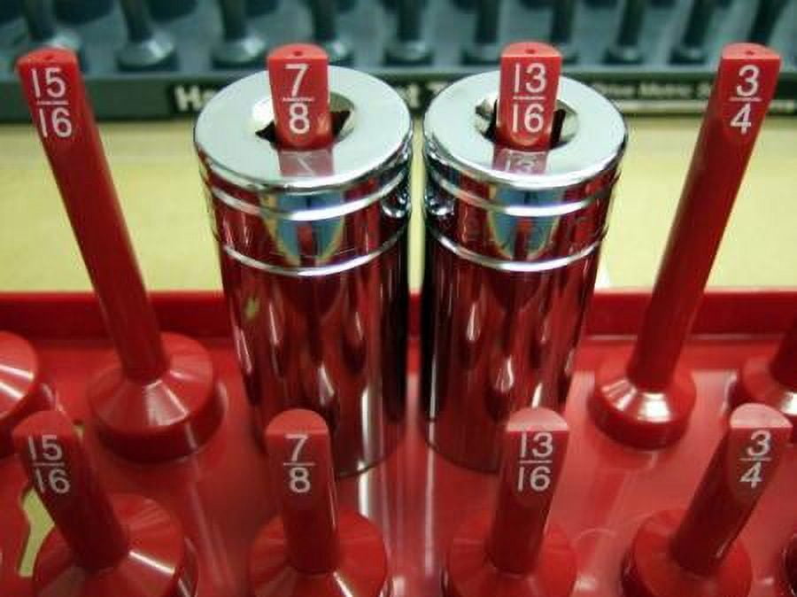 Hansen 6 Pc Socket Tray Metric SAE Tool Rack