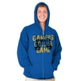 thumbnail image 3 of Gamers Gonna Game Video Games Nerdy Men's Big & Tall Graphic Zip Up Hoodie Brisco Brands 2X, 3 of 5