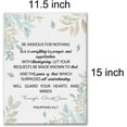 thumbnail image 2 of be Anxious for Nothing Sign Philippians 4:6-7 Scripture Sign Canvas Home Wall Art Decor Bible Verse Painting 12x15 Poster Framed Ready to Hang, 2 of 6