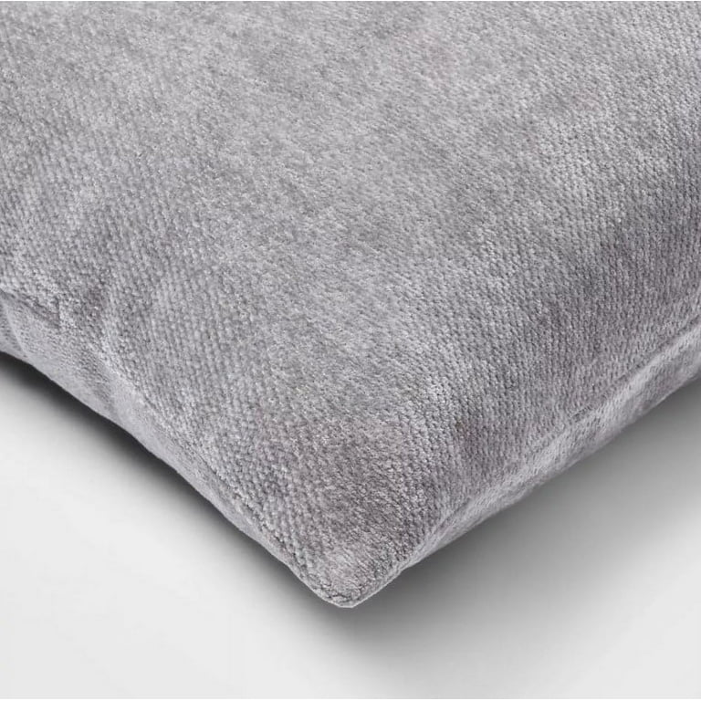 Oversized Chenille Square Throw Pillow Gray - Threshold