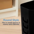 thumbnail image 5 of Trash Can (Black) - Reuse Grocery Bags - Plastic Garbage Container for Bathroom, Vanity, Laundry Room, Kitchen, Office, Garage - 2.5 Gallon Wastebasket with Hooks to Secure Trash Bags, 5 of 5