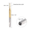 thumbnail image 2 of Uxcell M0.9 x 0.225 Cobalt High Speed Steel Straight Flute Machine Thread Tap Titanium Coated 2 Pack, 2 of 6