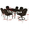 thumbnail image 6 of Mainstays Wentworth Outdoor Patio Dining Set, Cushioned Metal 7 Piece, 6 of 9