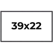 39x22 Rustic Brown Real Wood Picture Frame Width 0.75 inches | Interior Frame Depth 0.5 inches |