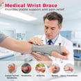 thumbnail image 5 of INDEEMAX Copper Infused Wrist Brace Support for Pain Relief, Adjustable Wrist Support Splint for Tendonitis, Sprain, Strain, Arthritis. For Women and Men-SM-Left Hand,Gray, 5 of 7