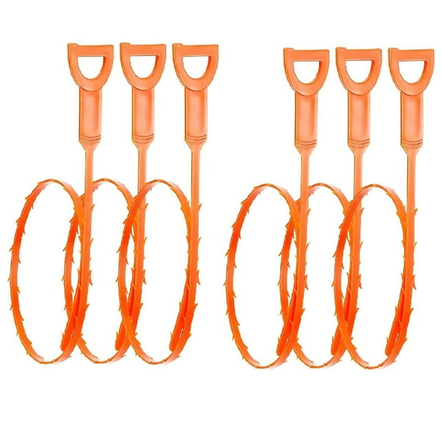 Paquete de 6 Limpiadores para Eliminar Pelos y Obstrucciones de Desagües, Ideal para el Hogar, la Cocina y el Inodoro. Limpiador de Tuberías y .