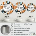 thumbnail image 4 of Designart "Midcentury Balance in Orange and Blue I" Abstract Shapes Rund Mirror For Wall Decor - Large Orange Round Print Mirror - Round Modern Mirror - Wall Mounted Round Large Mirror - 29" x 29", 4 of 6