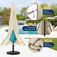 thumbnail image 5 of Cantilever Umbrella Covers - Outdoor Offset Umbrella Cover for 7ft to 12ft Square Parasol Banana Umbrellas, UV Protection Waterproof Oxford Fabric Folding Rod, Black, 5 of 6