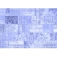 thumbnail image 1 of Ahgly Company Indoor Rectangle Patchwork Blue Transitional Area Rugs, 2' x 3', 1 of 4
