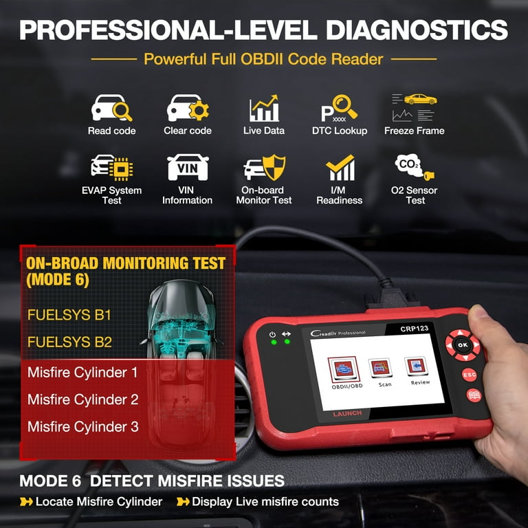 Launch Crp123X OBD2 Code Reader for Engine Transmission ABS SRS Diagnostics  with Autovin Service Lifetime Free Update Online - China Car Code Reader,  Auto Scanner