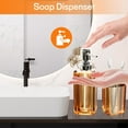thumbnail image 5 of HXRH Clear Acrylic Bathroom Accessories Set,4 Pieces Lotion Bottle Toothbrush Holder Soap Dish,Soap Dispenser Mouthwash Cup Set,Senior Bathroom Home Decor (Amber), 5 of 7