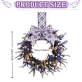 thumbnail image 3 of Lavender Wreaths, Ngxiha 9Inch Spring Lavender Flowers, Candle Rings Wreath, Mini Lavender Wreaths Floral Wreath Home Decor 2 Pcs, 3 of 9