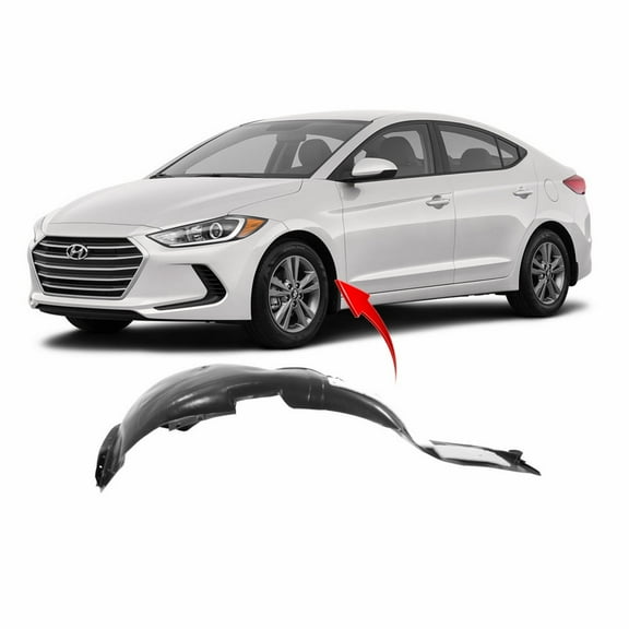 DCP Front Left Driver Side Fender Liner For 2017-2018 Hyundai Elantra HY1248161