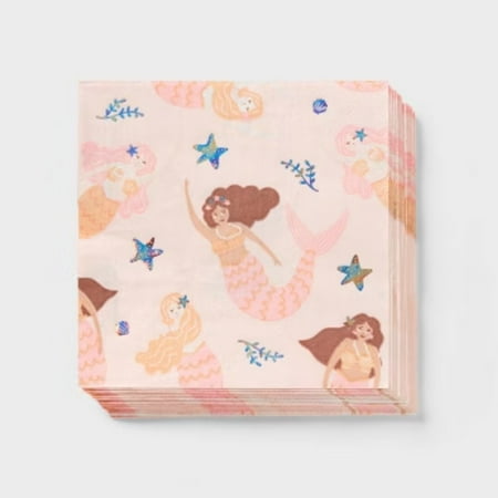 Pink Mermaid Lunch Napkin 30ct -