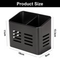 thumbnail image 2 of Escurridor de platos con organizador de múltiples compartimentos para cocina al aire libre, escurridor de cubiertos de metal con recubrimiento en polvo con un elegante acabado negro y diseño de, 2 of 5