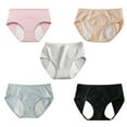 thumbnail image 2 of Uccdo 8-16T Teen Girls Cotton Underwear Hipster Briefs Undies Period Panties for Teenager Big Girls Pack of 5, 2 of 7