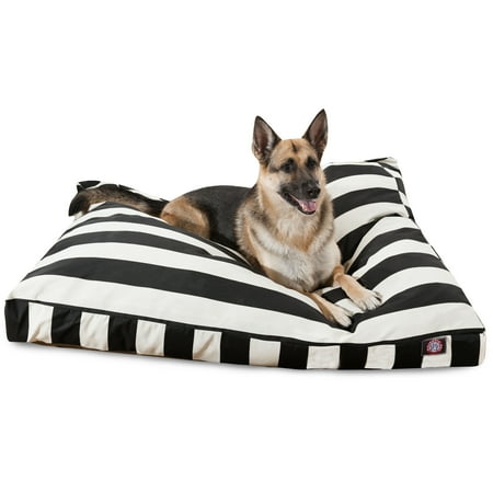 UPC: 0788995504191 | Majestic Pet Vertical Stripe Rectangle Dog Bed Treated Polyester Removable Cover Black Extra Large 50  x 42  x 5