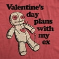 thumbnail image 2 of Womens Valentines Day Plans With My Ex T Shirt Funny Voodoo Doll Joke Tee for Ladies Womens Graphic Tees, 2 of 7