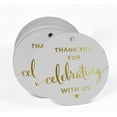 thumbnail image 2 of Inkdotpot Gold Foil Paper Hang Tags Thank You Celebrating With Us Bridal Shower-Baby Shower-Retirement-Wedding-Birthday Favor Tags 100 Pieces, 2 of 6