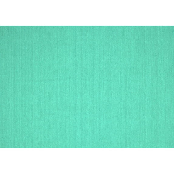 Ahgly Company Machine Washable Indoor Rectangle Solid Turquoise Blue Modern Area Rugs, 3' x 5'