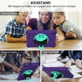 thumbnail image 5 of Fire 7 Tablet Case For Kids with Adjustable Shoulder Strap, Dteck 360 Rotating Stand Full Body Shockproof Protective Case Cover with Hand Strap for Kindle Fire 7 (2015/2017/2019), Purple/Mint, 5 of 7