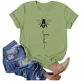 thumbnail image 4 of Wangmeiwg Women's Floral Print Round Neck T Shirt | Casual Short Sleeve Tee | Comfortable & Stylish Phrasing Shirt, 4 of 5