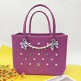 thumbnail image 3 of Charm Set SANUIU Purple Bow Pearl Accessories for Tote, 3 of 8