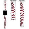 thumbnail image 2 of Baseball Line Sport Bands Compatible with Apple Watch Band 38MM 40MM 41MM, Silicone Strap Compatible with iWatch Bands Ultra Series SE 9 8 7 6 5 4 3 2 1 for Women Men, 2 of 6