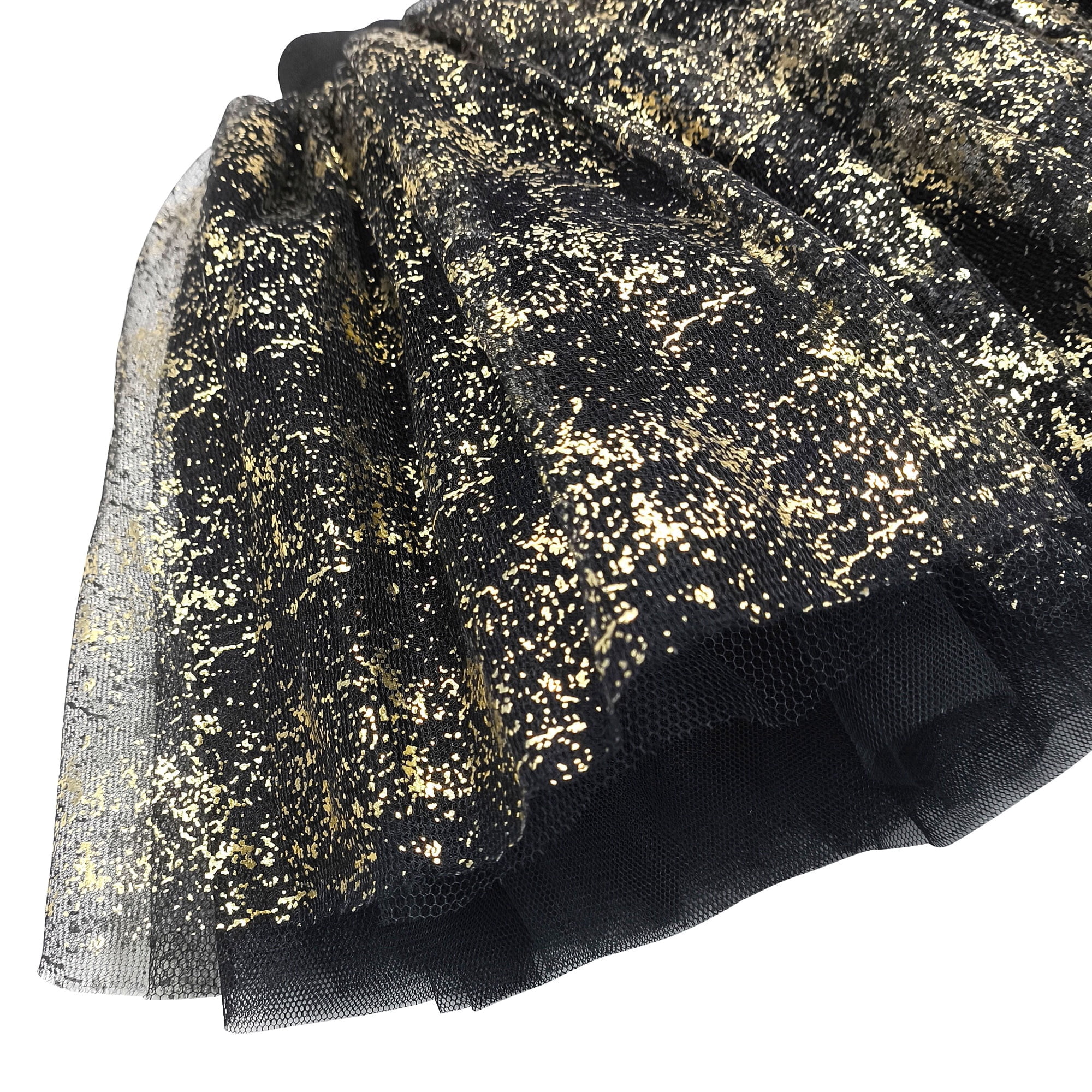 Foil Tutu Costume Accessory for Adults, Black and Gold, S/M, Halloween by Way To Celebrate