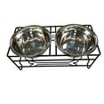 thumbnail image 3 of VIVIKO Bone Style Pet Feeder for Dog Cat, Stainless Steel Food (Large), 3 of 4