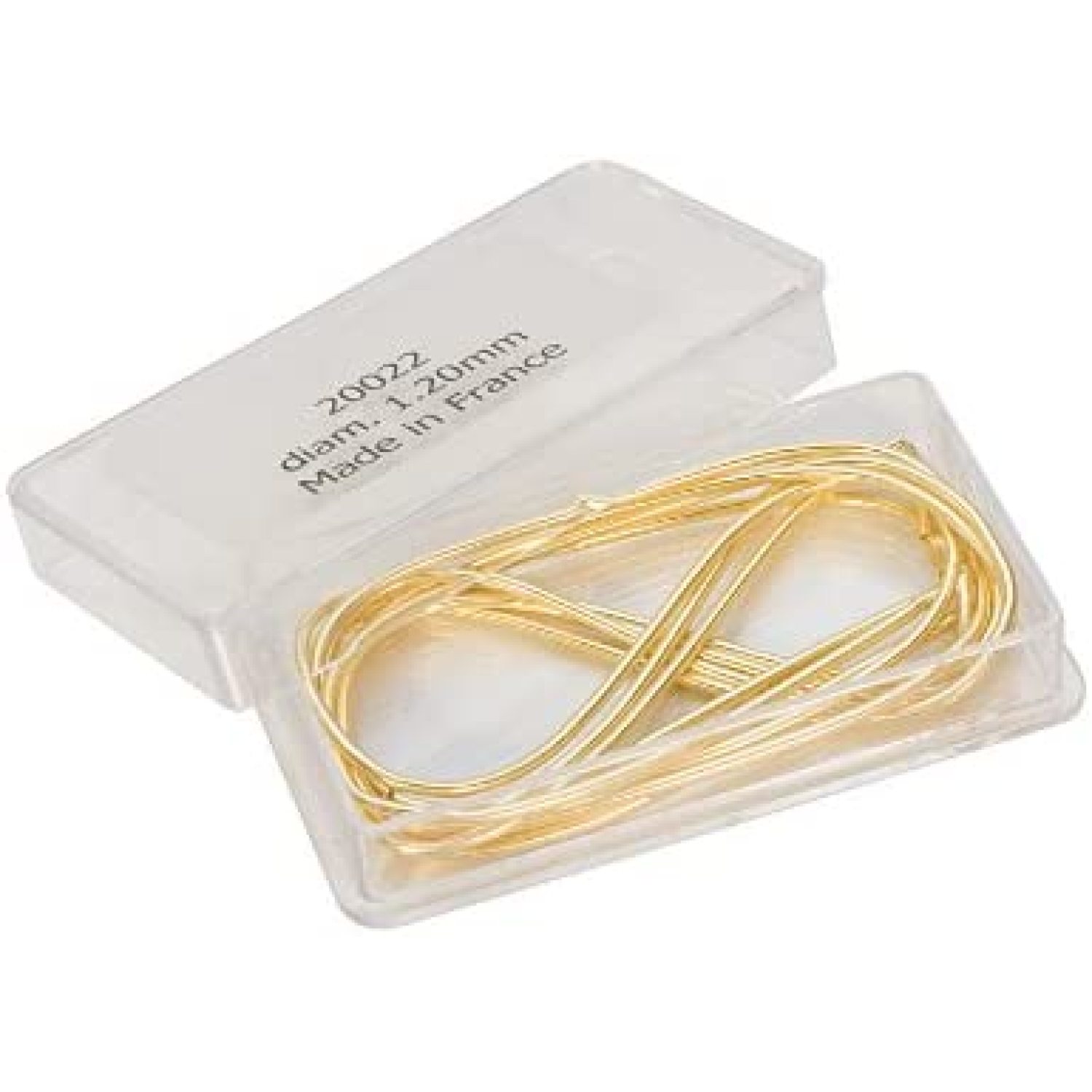 Yellow Gold French Wire, 1.00 Millimeters, 1 Meter BDS410.05, Used to complete pearl and bead