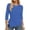 Blue #23, variant on Ladies Tops Crew Neck 3/4 Sleeve Solid Work Shirts Slim Fit Ruched Oversized Winter Y2k Fashion Peplum Tops Camel M