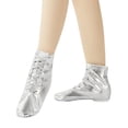 thumbnail image 4 of Girls' Boots - Gold Silver Pu Jazz Shoes Soft-Soled Modern Dance Shoes Ballet Practice Shoes Yoga Shoes Silver 3 Y-4 Y, 4 of 7