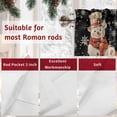 thumbnail image 7 of Kitchen Valances for Window, Christmas Snowman Snowflakes Seamless Light Filtering Rod Pocket Valance Curtain, Winter Snow on Black Short Curtains Window Topper for Bedroom 54x18in, 7 of 7