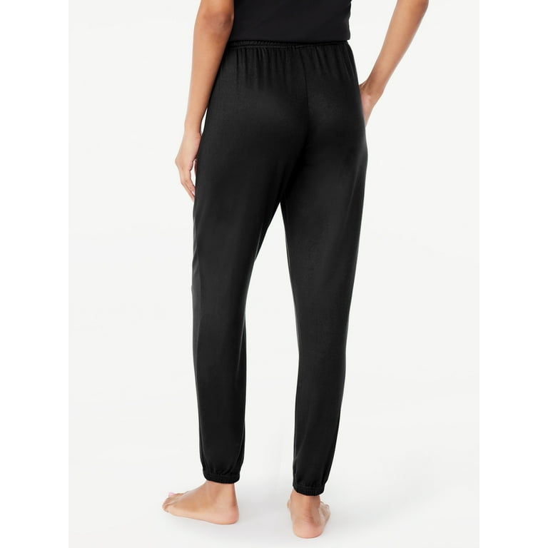 Joyspun Women s Brushed Hacci Knit Sleep Joggers Sizes XS to 3X Walmart